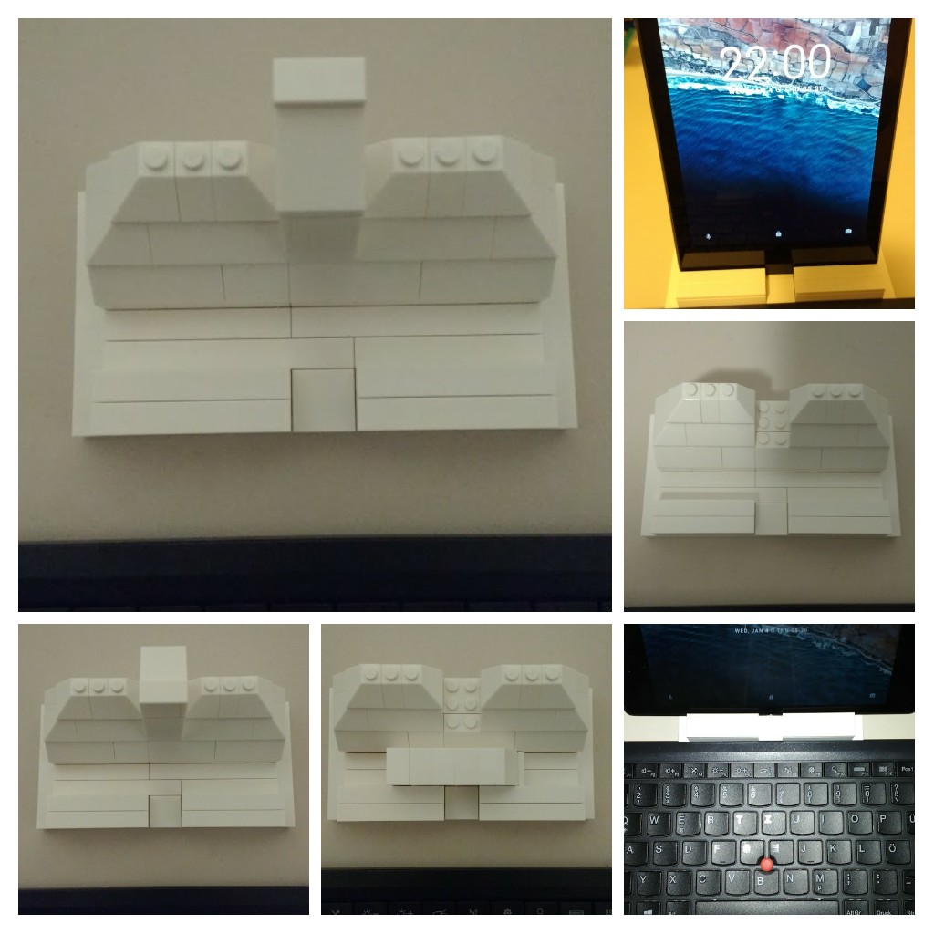 Tablet/smartphone stand made from Lego
