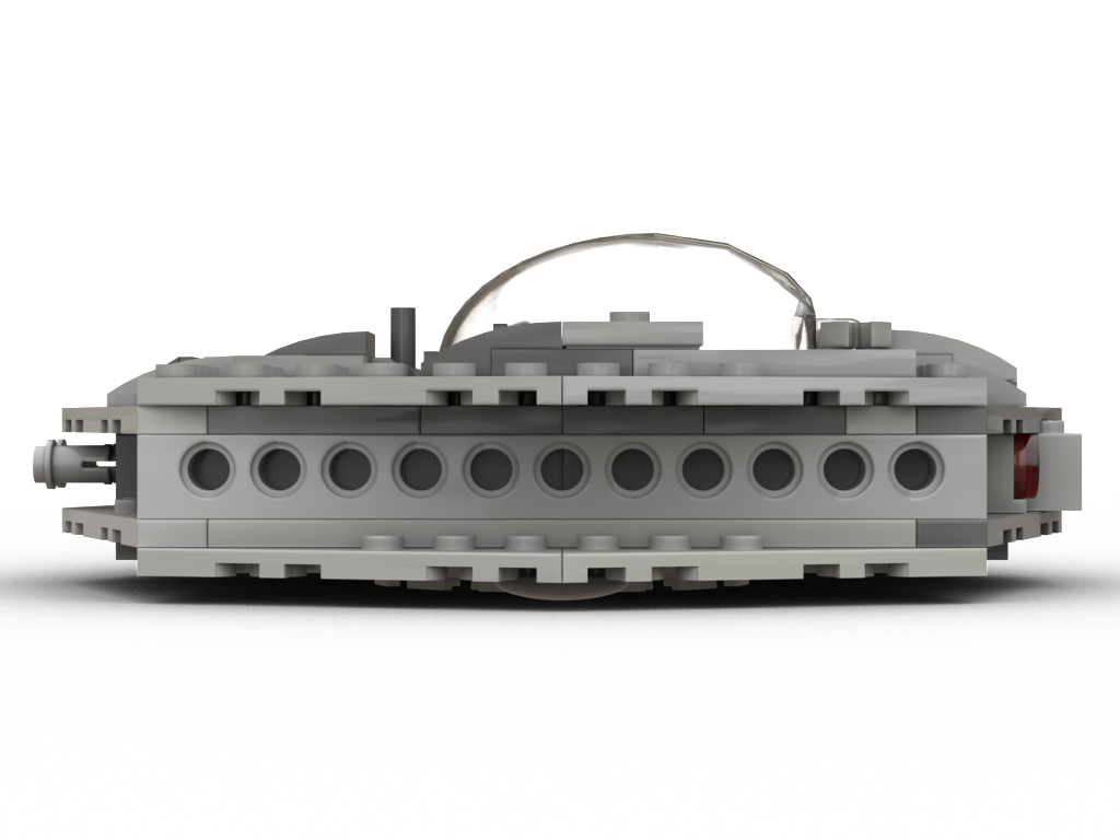The Saucer: left side profile view