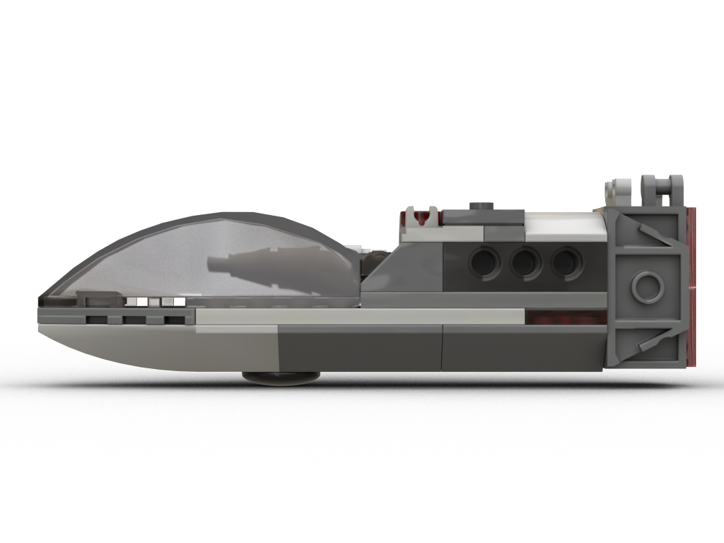 The Needle: profile view without cargo pod